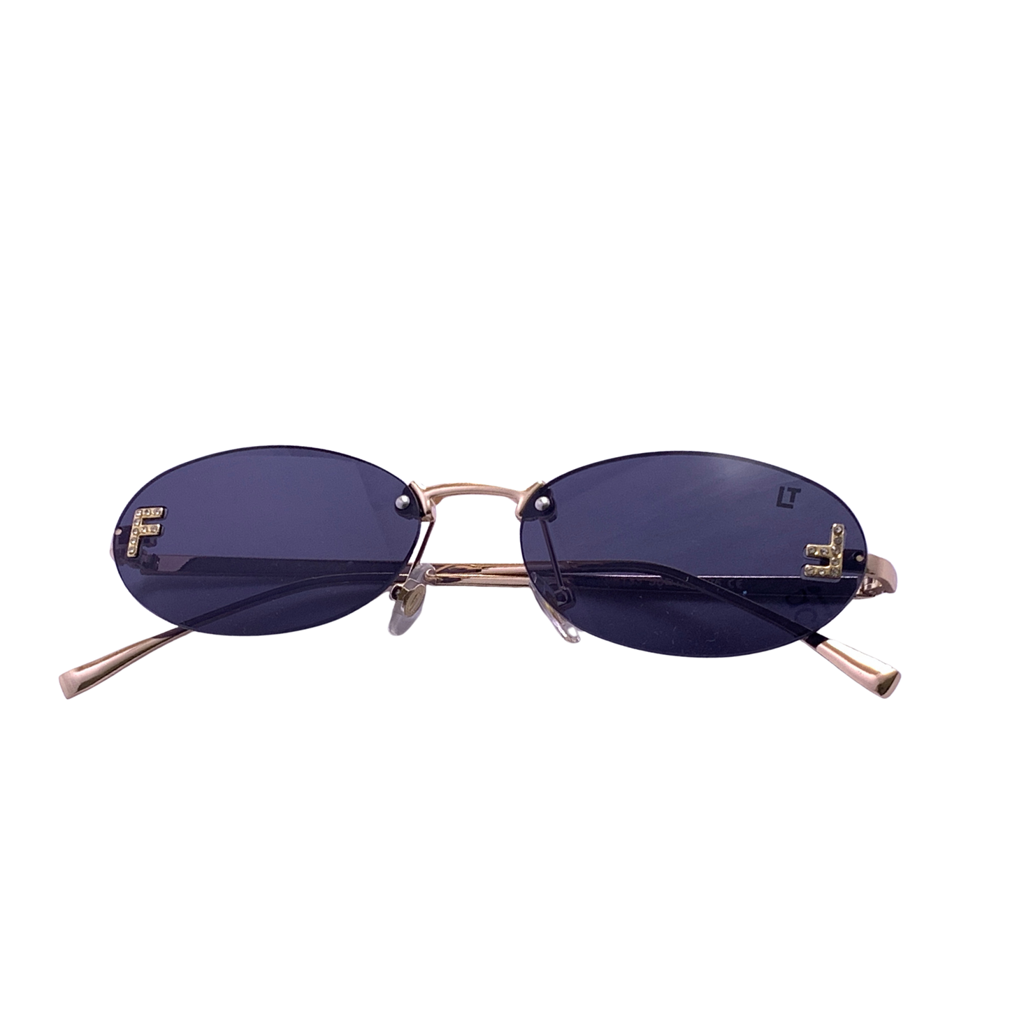 Hip Hop Blue Oval Unisex Sunglasses