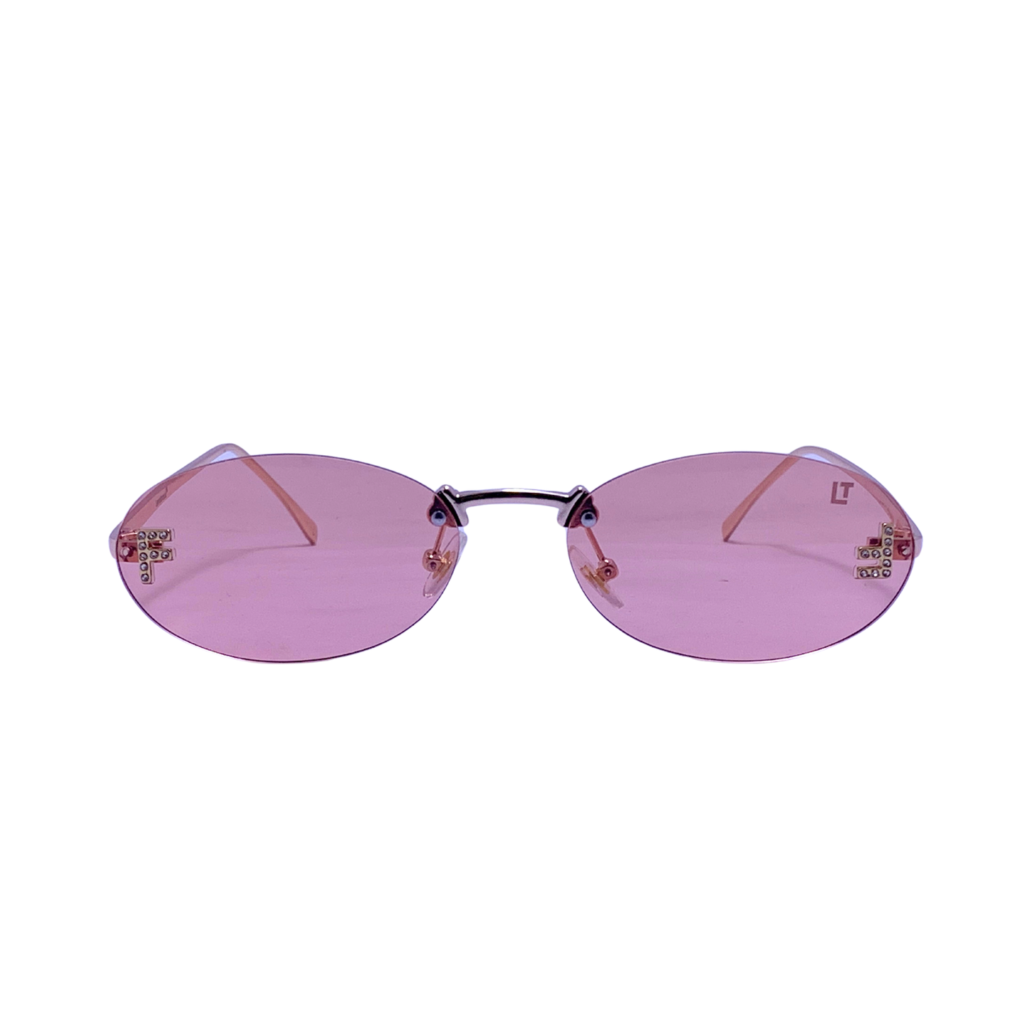 Hip Hop Purple Oval Unisex Sunglasses