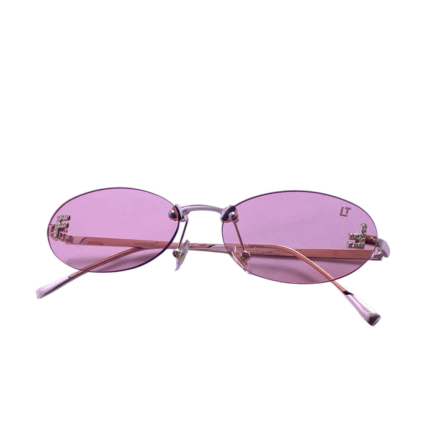 Hip Hop Purple Oval Unisex Sunglasses