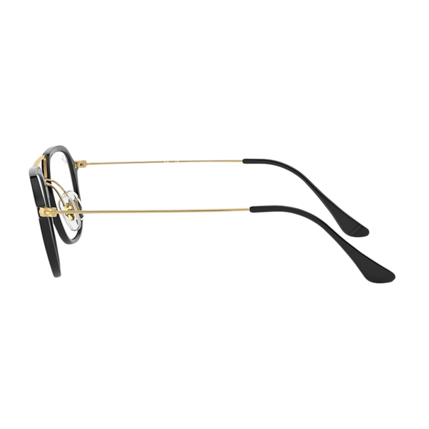 Rayban Square Aviator Black on Gold Eyeglasses for Men RB7098 2000