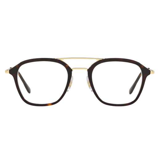 Rayban Square Aviator Brown on Gold Eyeglasses for Men RB7098 2012