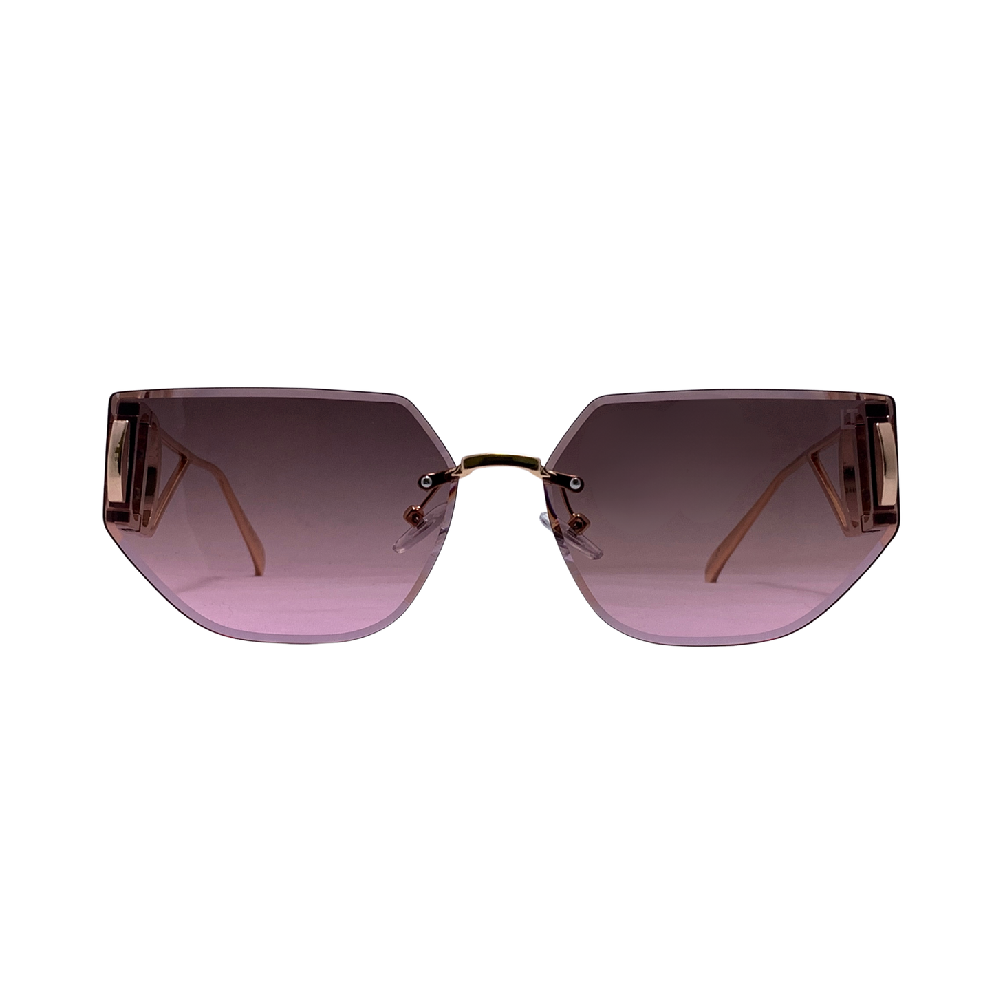 Hip Hop Purple "Hexagon" Unisex Sunglasses