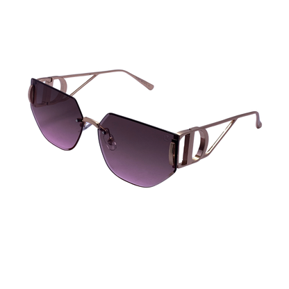 Hip Hop Purple "Hexagon" Unisex Sunglasses