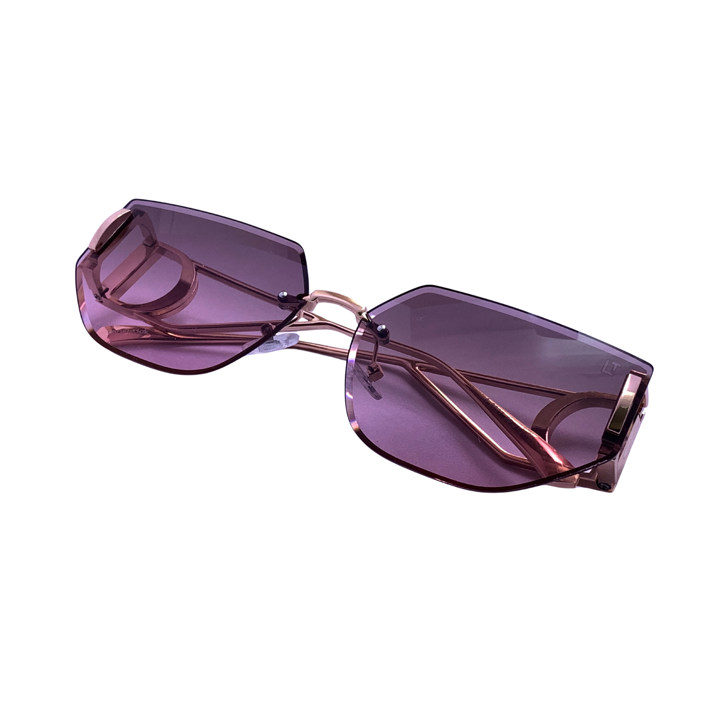 Hip Hop Purple "Hexagon" Unisex Sunglasses