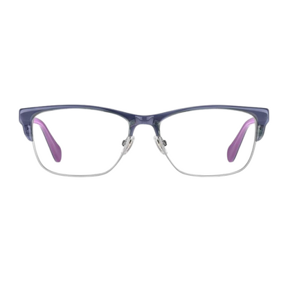 Fossil Blue Clubmaster Eyeglasses for Women FOS7026 PJP/52