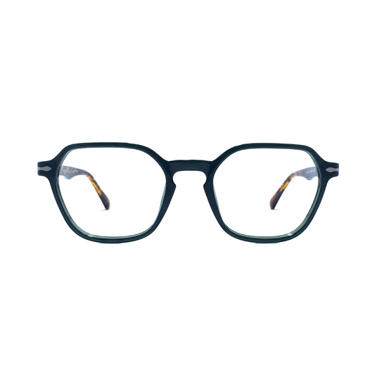 Luxury Line "Jeet" Havana Hexagon Unisex Eyeglasses RTA2903 C3/51