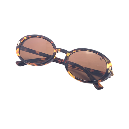 Hip Hop Havana Oval Sunglasses for Women