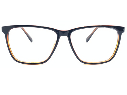 Lensnut Black Brown Rectangle Full Rim Eyeglasses LN8038C1BR
