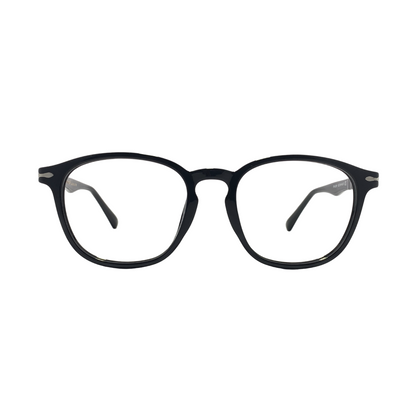 Luxury Line "Amar" Black Oval Unisex Eyeglasses RTA2901 C1/52