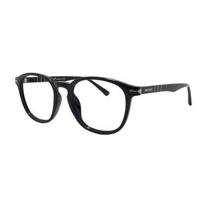 Luxury Line "Amar" Black Oval Unisex Eyeglasses RTA2901 C1/52