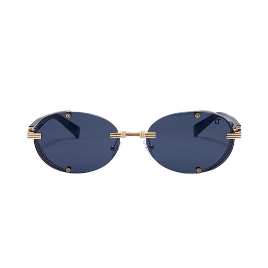 Hip Hop Blue Oval Unisex Sunglasses