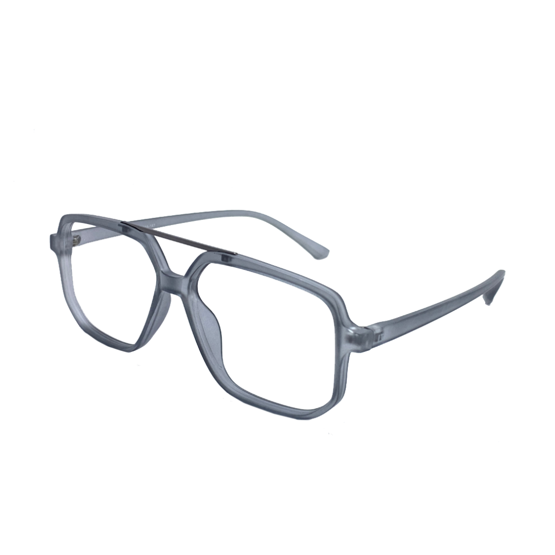 Essentials "Skyro" Square Aviator Bluecut Zero Power Eyeglasses 3257