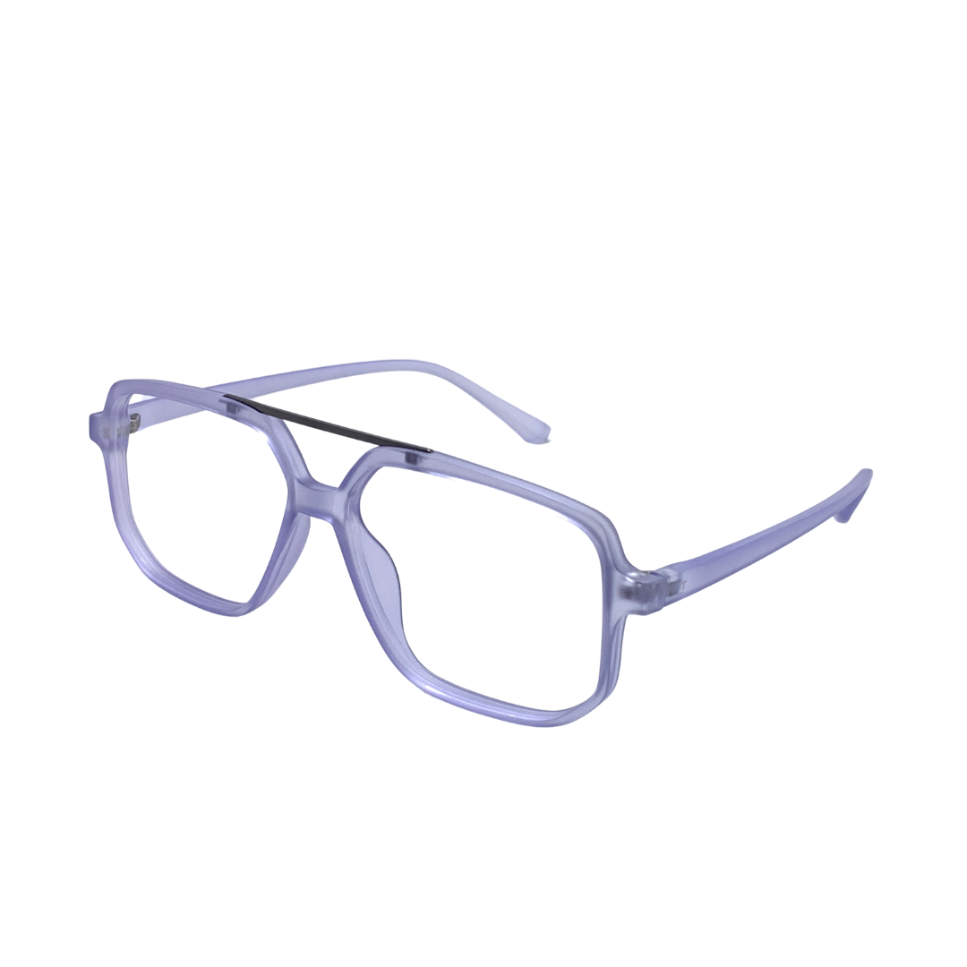 Essentials "Skyro" Square Aviator Bluecut Zero Power Eyeglasses 3257