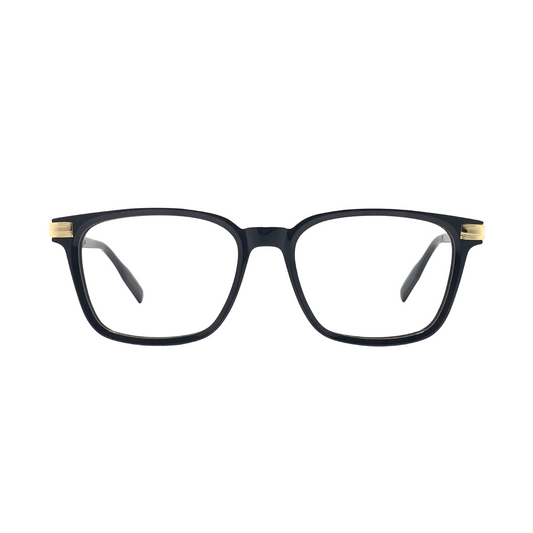 Advanced "Deva" Black Square Unisex Eyeglasses 120406J C1/52