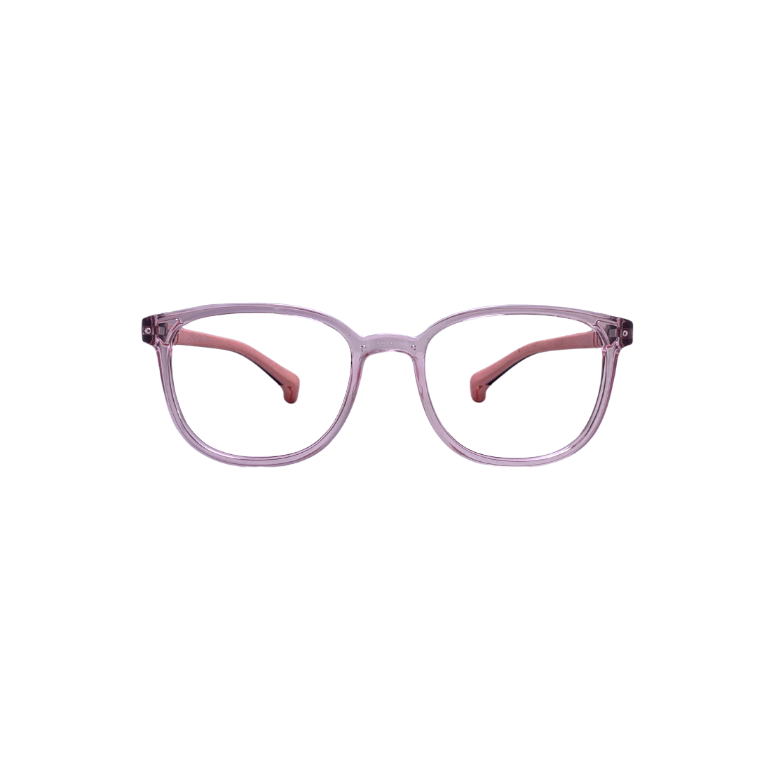 Essentials "Tinkle" Transparent Pink Kids Flexible Eyeglasses TR 12