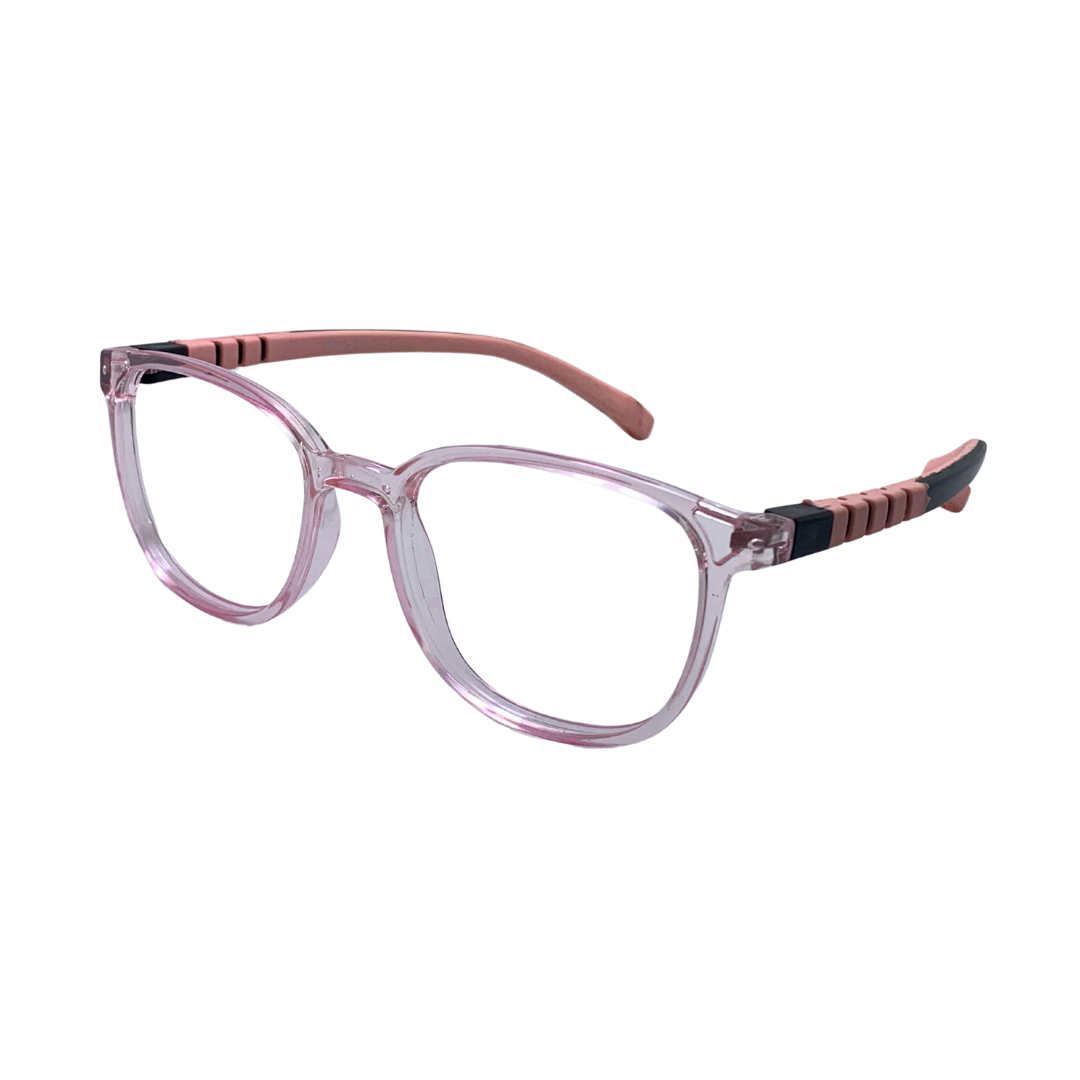 Essentials "Tinkle" Transparent Pink Kids Flexible Eyeglasses TR 12