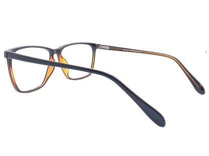 Lensnut Black Brown Rectangle Full Rim Eyeglasses LN8038C1BR