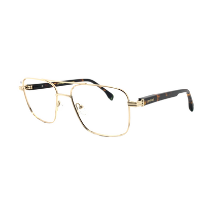 Luxury Line "Vijay" Gold Havana Square Aviator Eyeglasses for Men RTM6003 C3/55