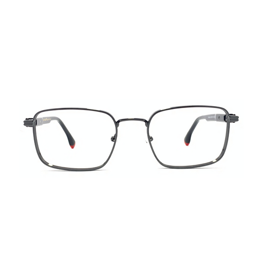 Luxury Line "Digvijay" Black Square Unisex Eyeglasses RTM6004 C2/55