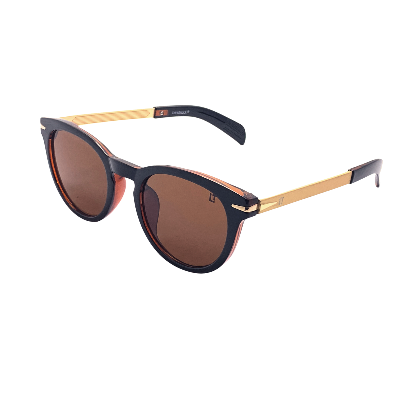 Hip Hop Brown Oval Unisex Sunglasses