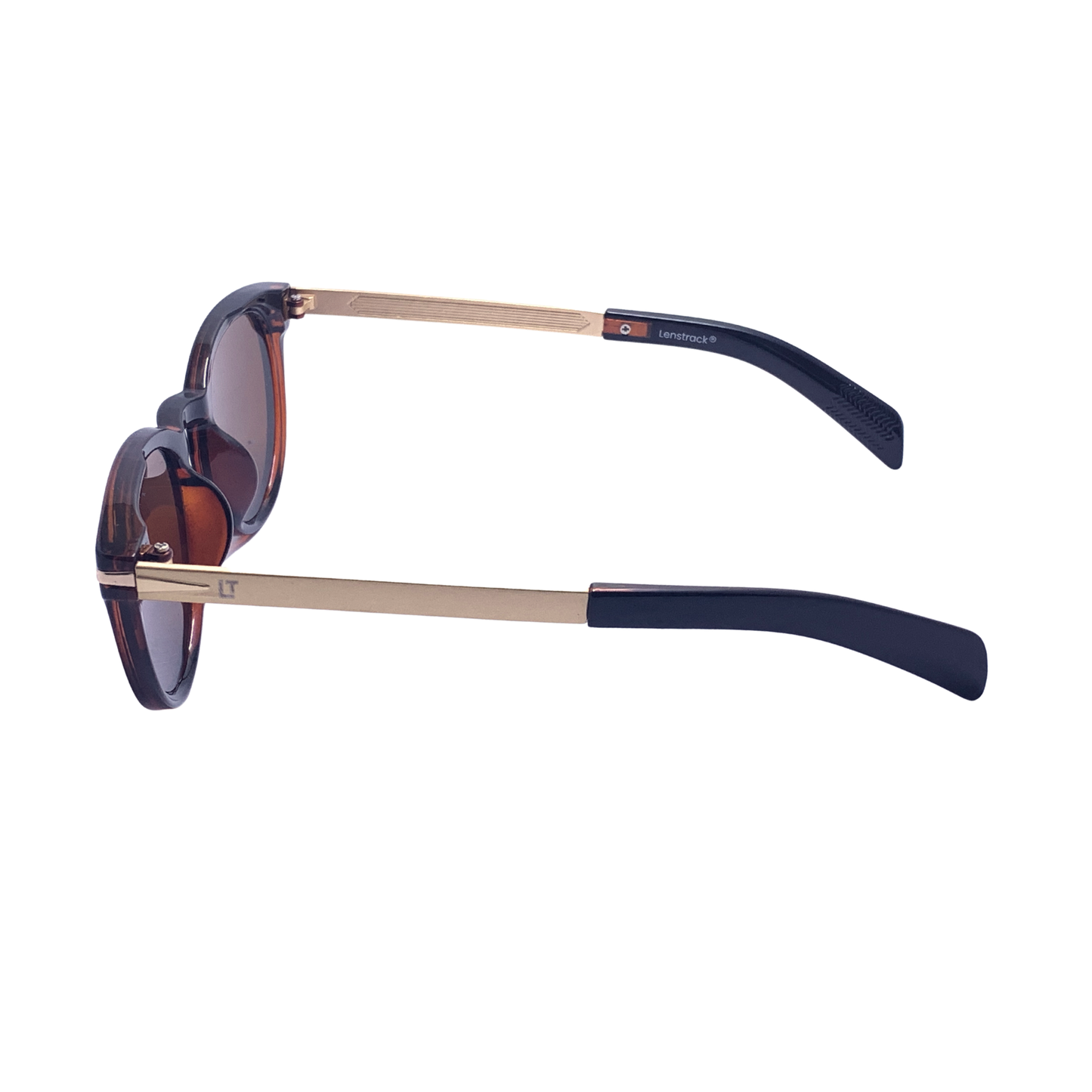 Hip Hop Brown Oval Unisex Sunglasses