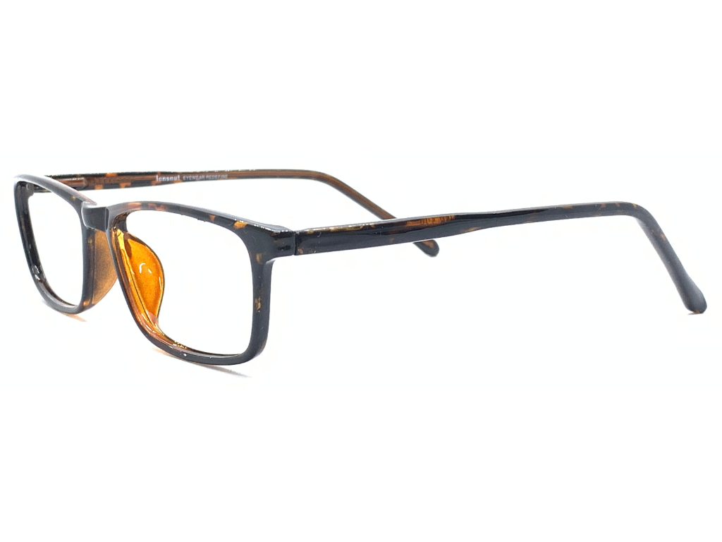 Lensnut Brown Havana Rectangle Full Rim Eyeglasses LN8033C3
