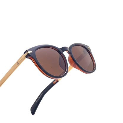 Hip Hop Brown Oval Unisex Sunglasses