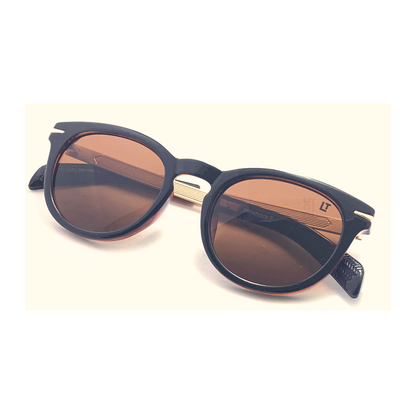 Hip Hop Brown Oval Unisex Sunglasses