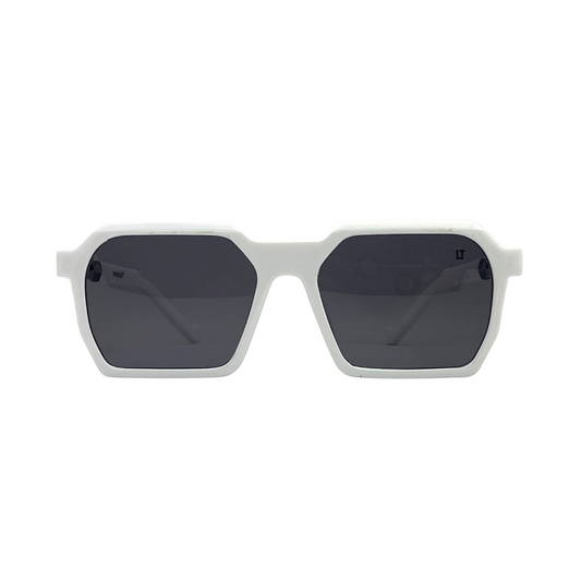 Essentials "Bounce" White Hexagon Unisex Sunglasses