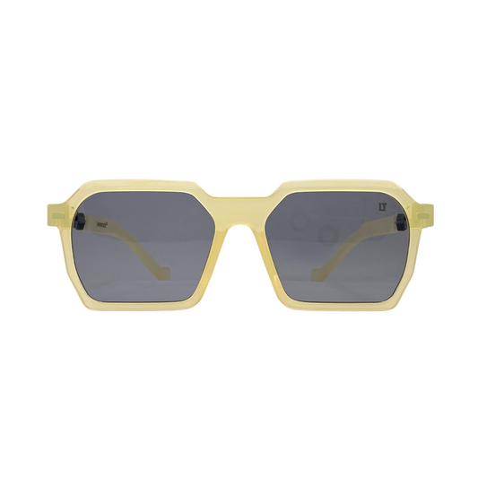 Essentials "Bounce" Beige Hexagon Unisex Sunglasses