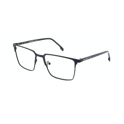 Luxury Line "Ved" Square Black Unisex Eyeglasses RTM1008 C1/55