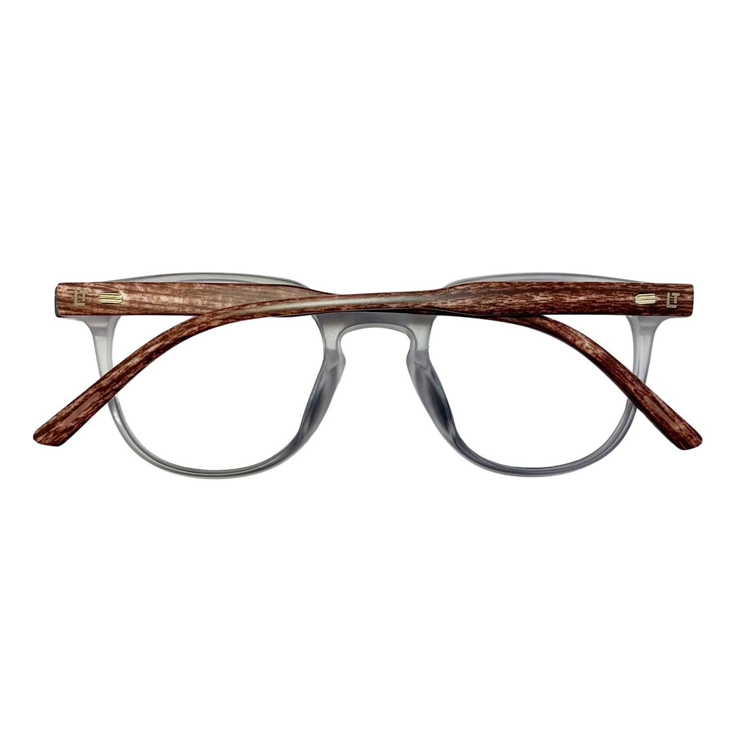 Essentials Grey Transparent Wooden Unisex Wayfarer Eyeglasses BWX28002C5/4 49 24 151