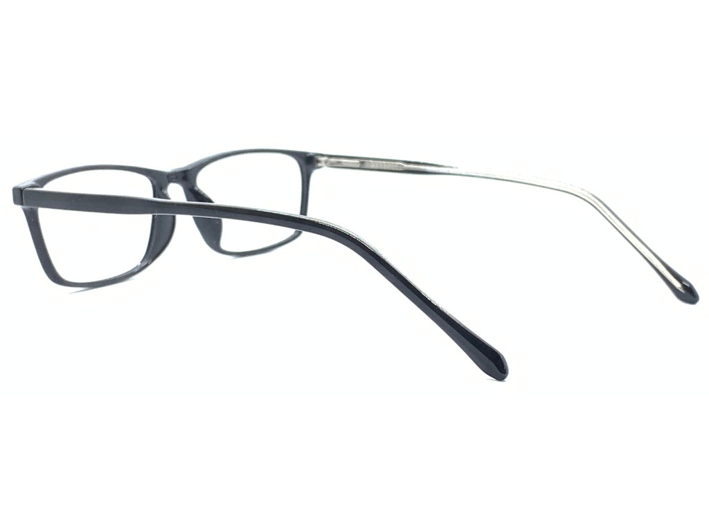 Lensnut Black Rectangle Full Rim Eyeglasses LN8033C1
