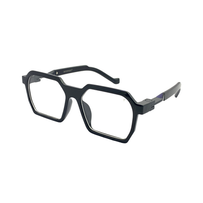 Essentials "Crew" Black Hexagon Unisex Eyeglasses