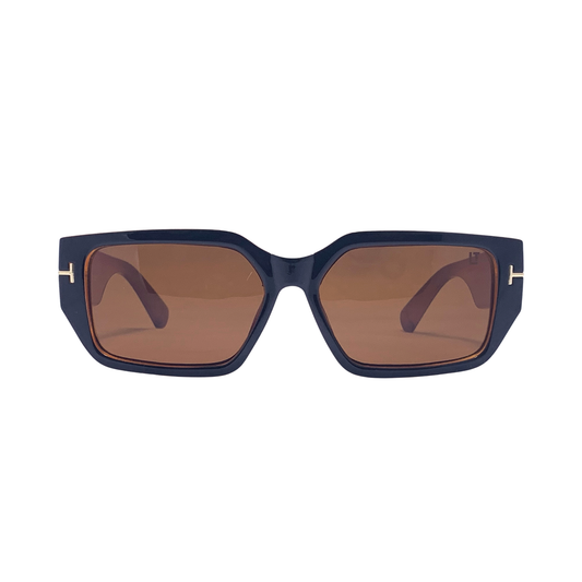 Hip Hop Brown Square Unisex Sunglasses