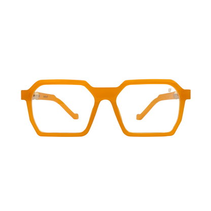 Essentials "Crew" Orange Hexagon Unisex Eyeglasses