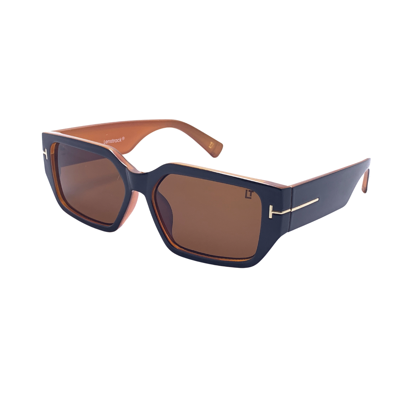 Hip Hop Brown Square Unisex Sunglasses