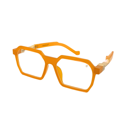 Essentials "Crew" Orange Hexagon Unisex Eyeglasses