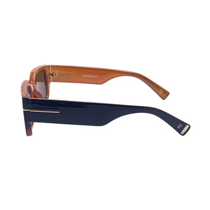 Hip Hop Brown Square Unisex Sunglasses