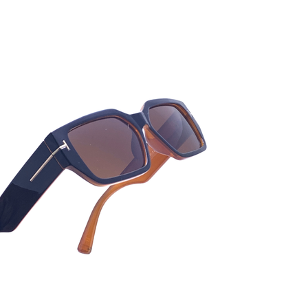 Hip Hop Brown Square Unisex Sunglasses