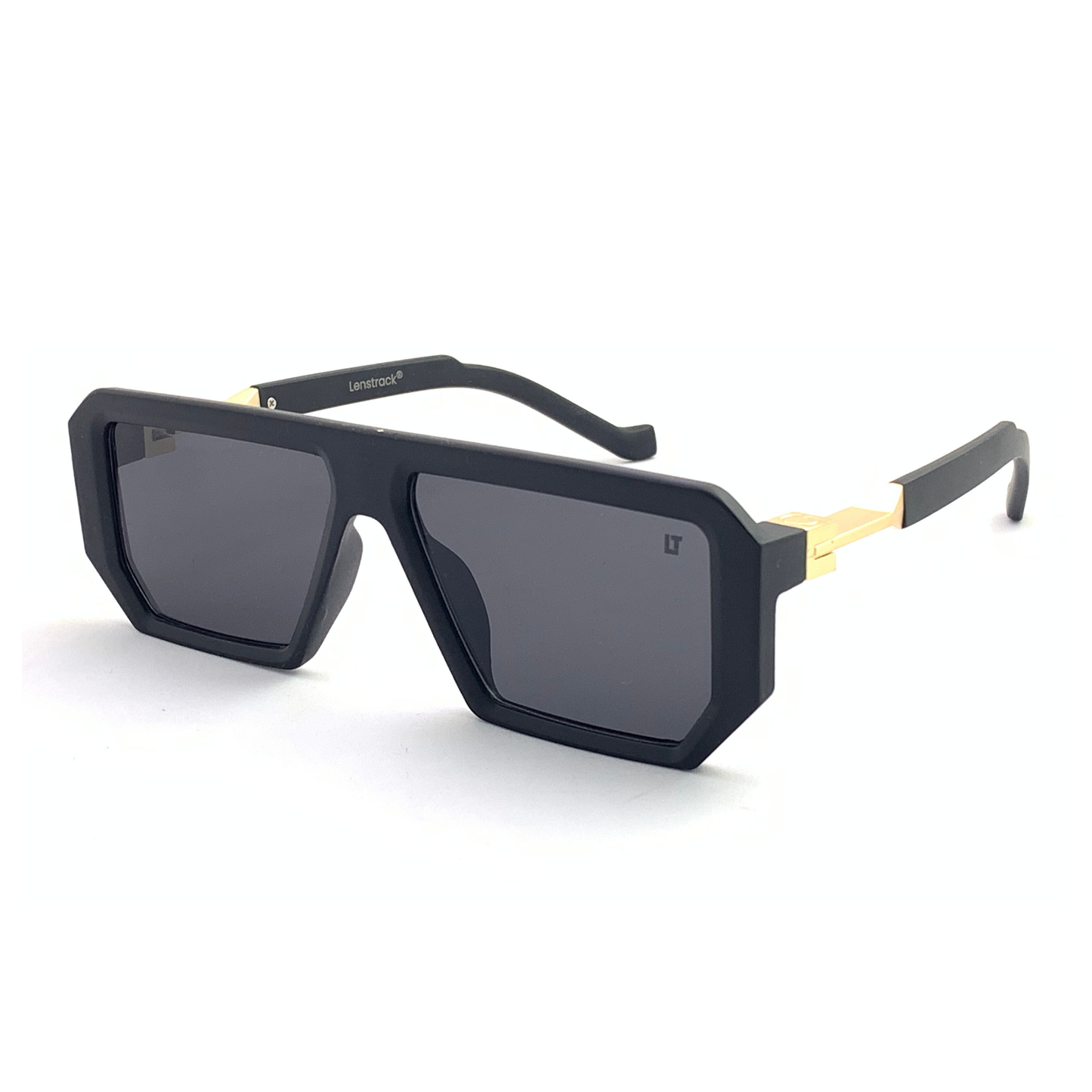 Essentials G.O.A.T Black Square Sunglasses for Men