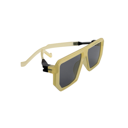 Essentials G.O.A.T Beige Square Sunglasses for Men