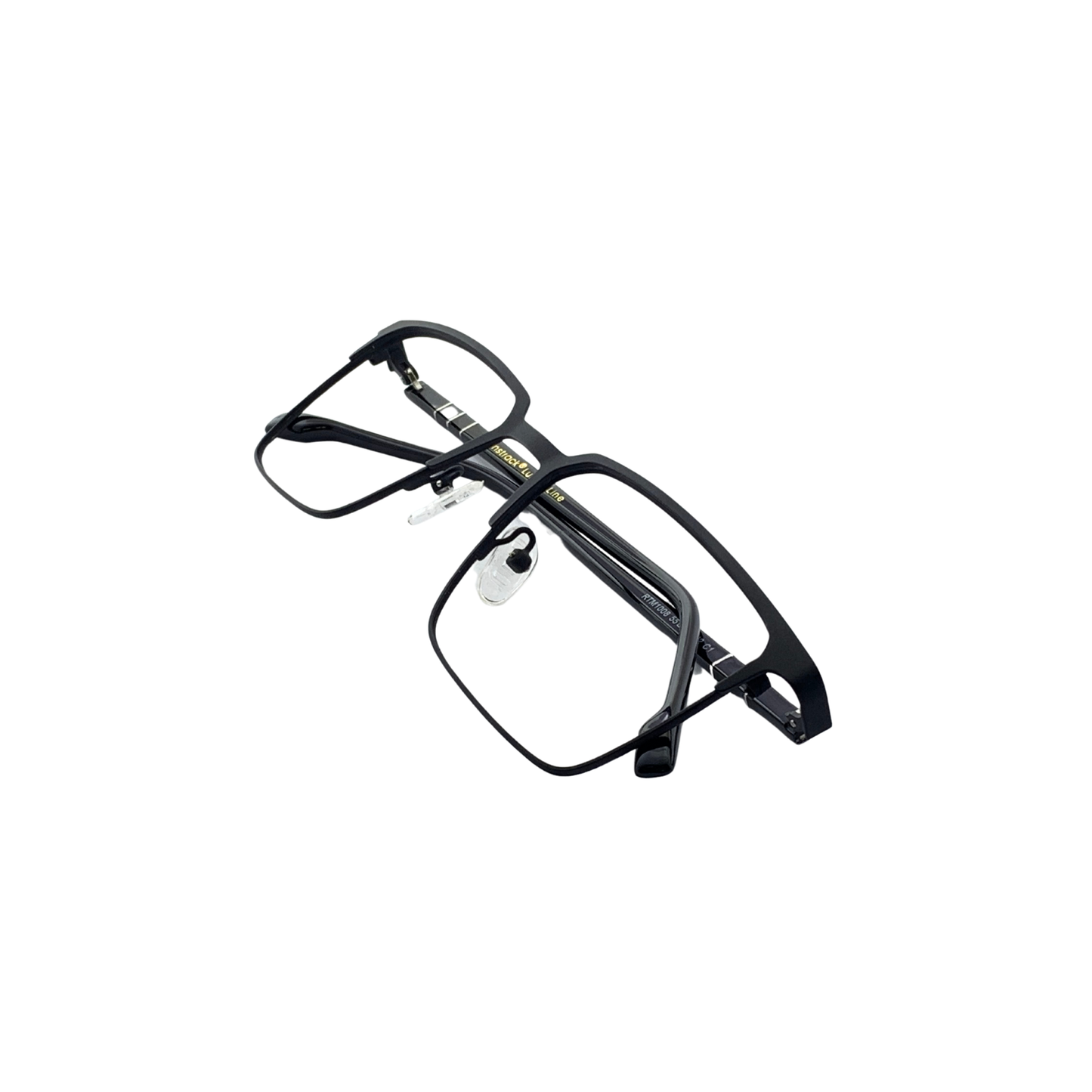 Luxury Line "Ved" Square Black Unisex Eyeglasses RTM1008 C1/55