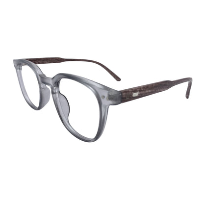 Essentials Grey Transparent Wooden Unisex Wayfarer Eyeglasses BWX28002C5/4 49 24 151