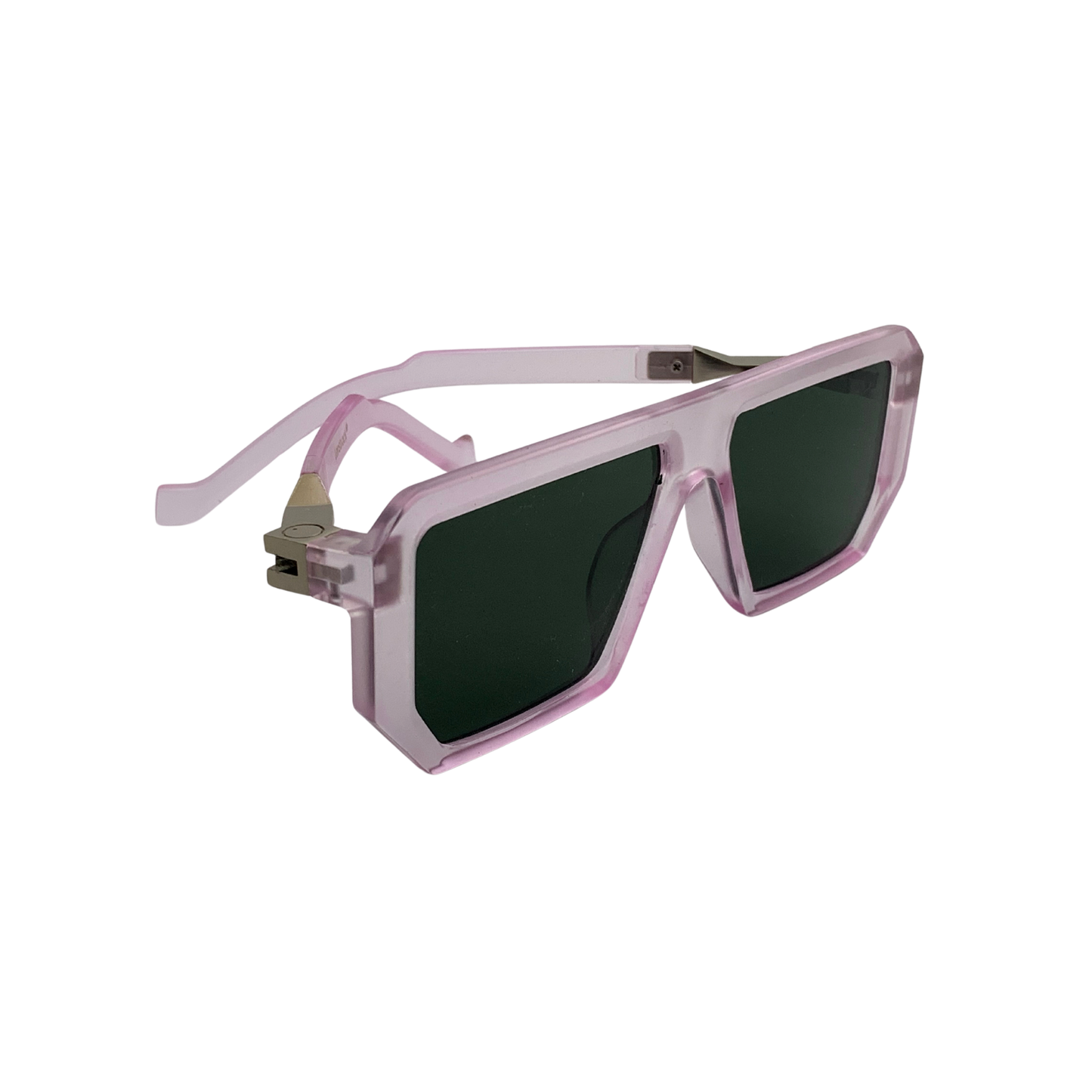 Essentials G.O.A.T Transparent Purple Square Sunglasses for Men