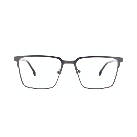 Luxury Line "Ved" Square Grey Unisex Eyeglasses RTM1008 C2/55