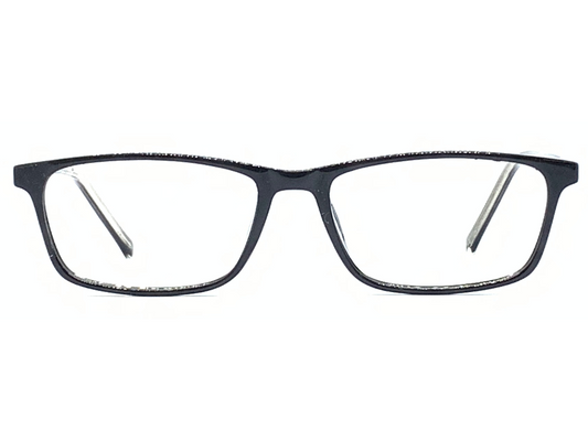 Lensnut Black Rectangle Full Rim Eyeglasses LN8033C1