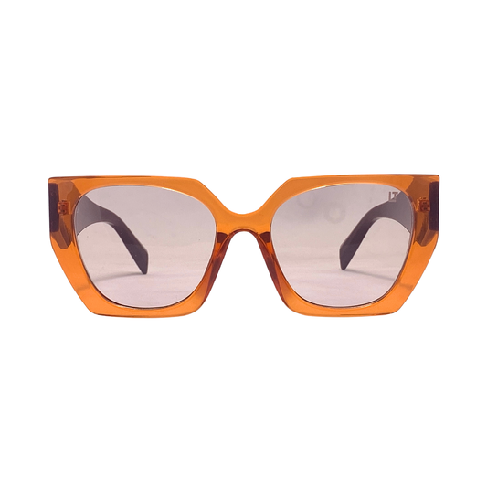 Hip Hop Orange "Cat-Eye" Sunglasses For Females