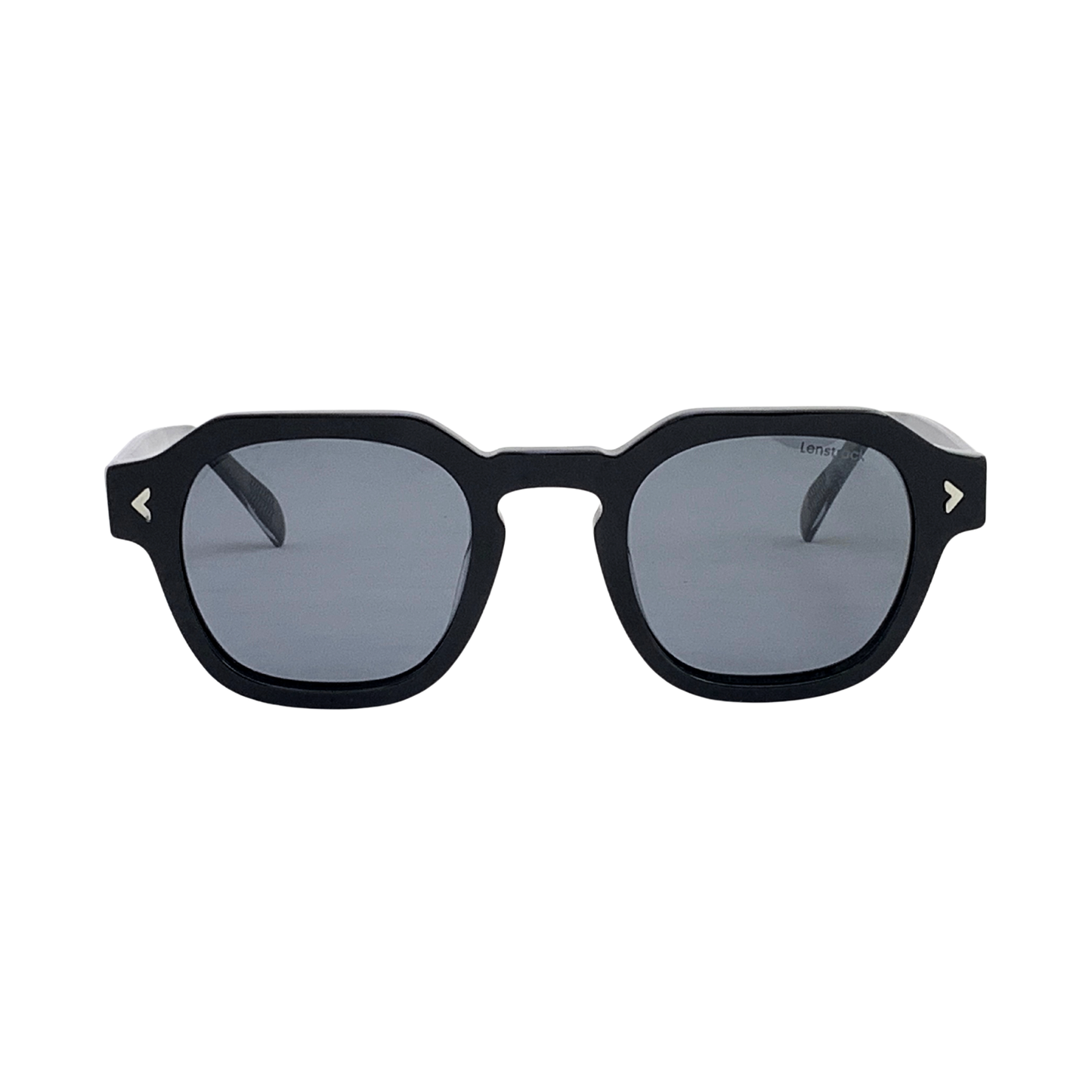 Luxury Line "Don Juan" Black Hexagon Unisex Sunglasses