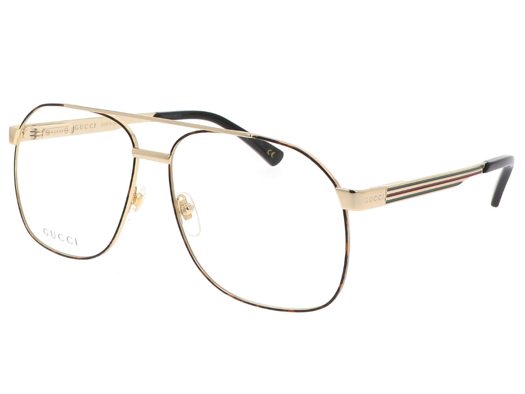 Gucci Golden Aviator Full Rim Eyeglasses GG12240 001